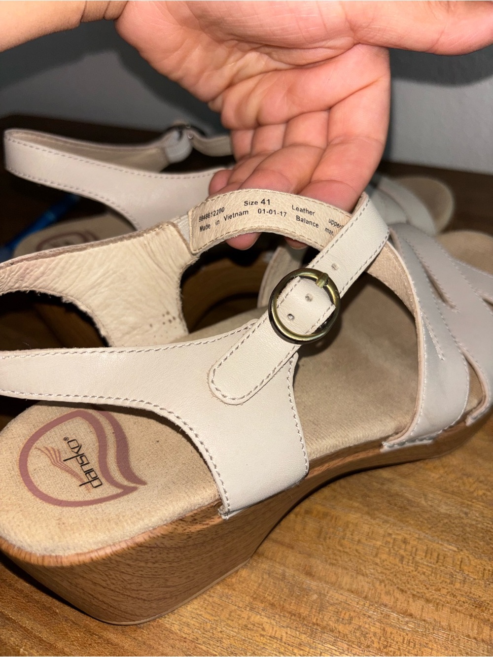 Dansko Strappy Slingback Sandals in Cream - Picture 5 of 6